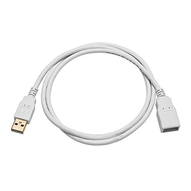White eDragon 2 Pack USB 2.0 A Male to A Female Extension 28/24AWG Cable 6 Feet Gold Plated White eDragon 2 Pack USB 2.0 A Male to A Female Extension 28/24AWG Cable 6 Feet Gold Plated